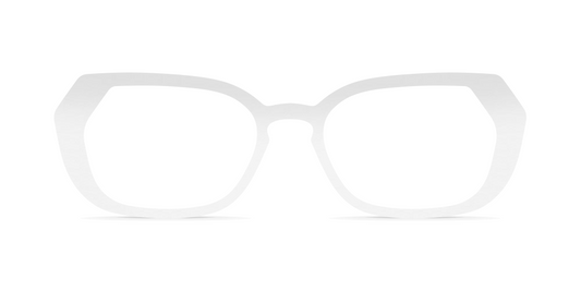 Nina Mûr Eva eyeglasses in White High Gloss — handcrafted Madrid birch wood frame