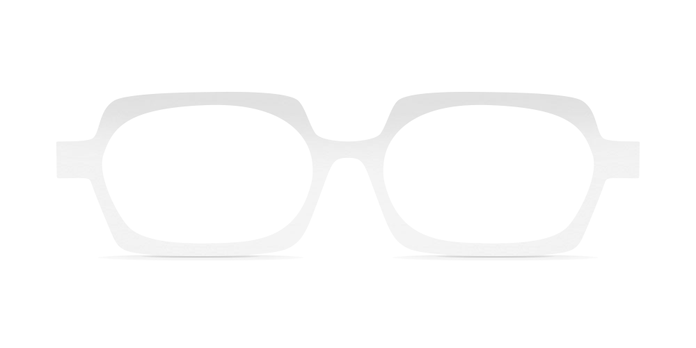 Nina Mûr Luis eyeglasses in White High Gloss — handcrafted Madrid birch wood frame