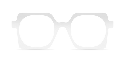 Nina Mûr Pauline eyeglasses in White High Gloss — handcrafted Madrid birch wood frame