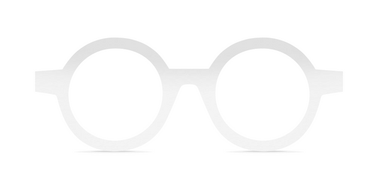 Nina Mûr Dante eyeglasses in White High Gloss — handcrafted Madrid birch wood frame