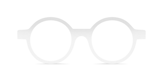 Nina Mûr Tamra eyeglasses in White High Gloss — handcrafted Madrid birch wood frame