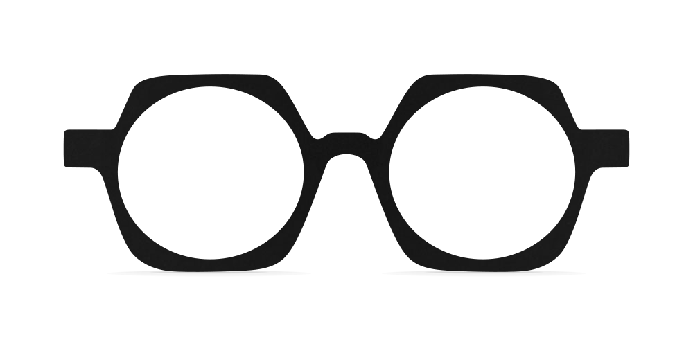 Nina Mûr Bosco eyeglasses in Black — handcrafted Madrid birch wood frame
