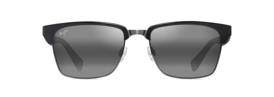 Maui Jim Kawika XL sunglasses in Shiny Black, front view