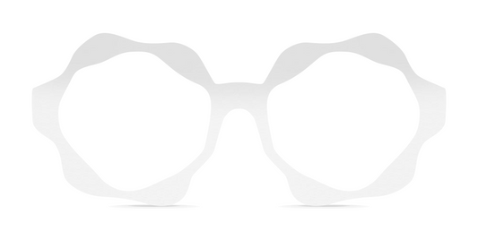 Nina Mûr Francesca eyeglasses in White High Gloss — handcrafted Madrid birch wood frame
