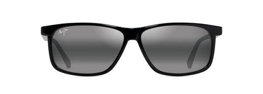Maui Jim Pulama sunglasses in Shiny Black, front view