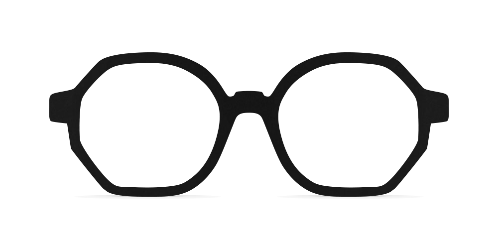 Nina Mûr Abel eyeglasses in Black — handcrafted Madrid birch wood frame