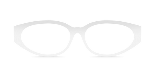 Nina Mûr Viki eyeglasses in White High Gloss — handcrafted Madrid birch wood frame