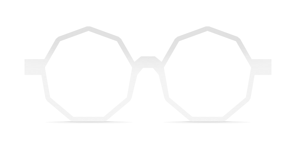 Nina Mûr Ettiene eyeglasses in White High Gloss — handcrafted Madrid birch wood frame