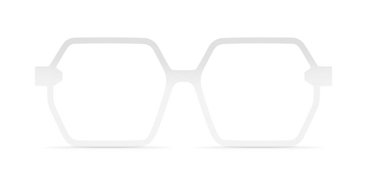 Nina Mûr Irene RX eyeglasses in White High Gloss — handcrafted Madrid birch wood frame
