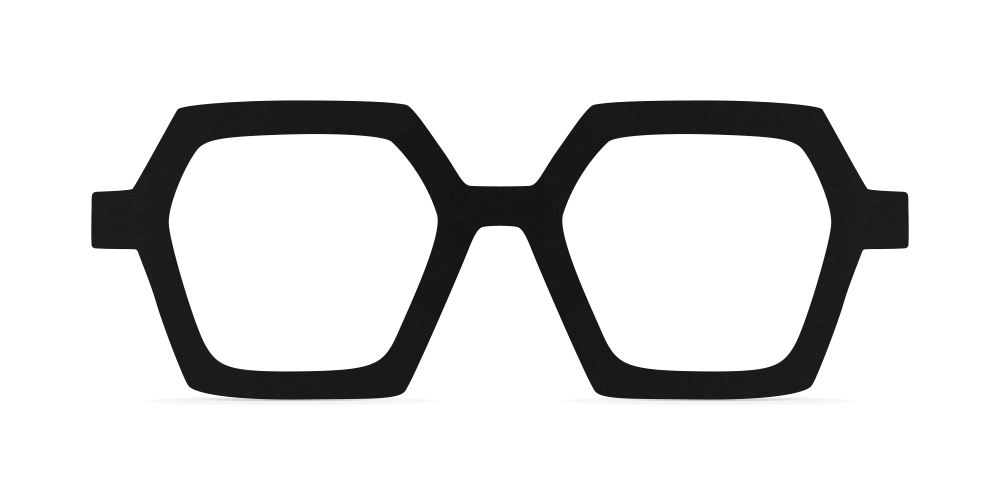 Nina Mûr Mateo eyeglasses in Black — handcrafted Madrid birch wood frame