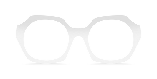 Nina Mûr Dalia eyeglasses in White High Gloss — handcrafted Madrid birch wood frame