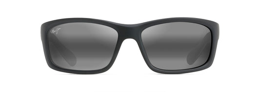 Maui Jim Kanaio Coast sunglasses in Matte Black with White Blue, front view
