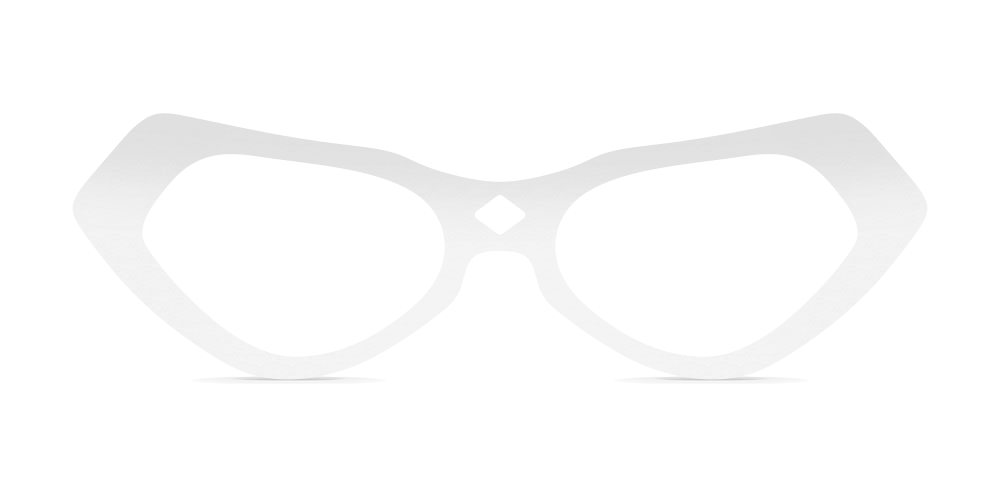 Nina Mûr Arisha eyeglasses in White High Gloss — handcrafted Madrid birch wood frame