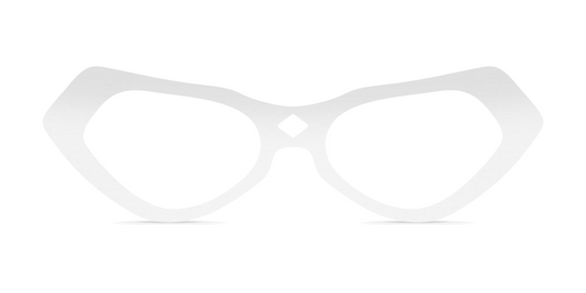 Nina Mûr Arisha eyeglasses in White High Gloss — handcrafted Madrid birch wood frame