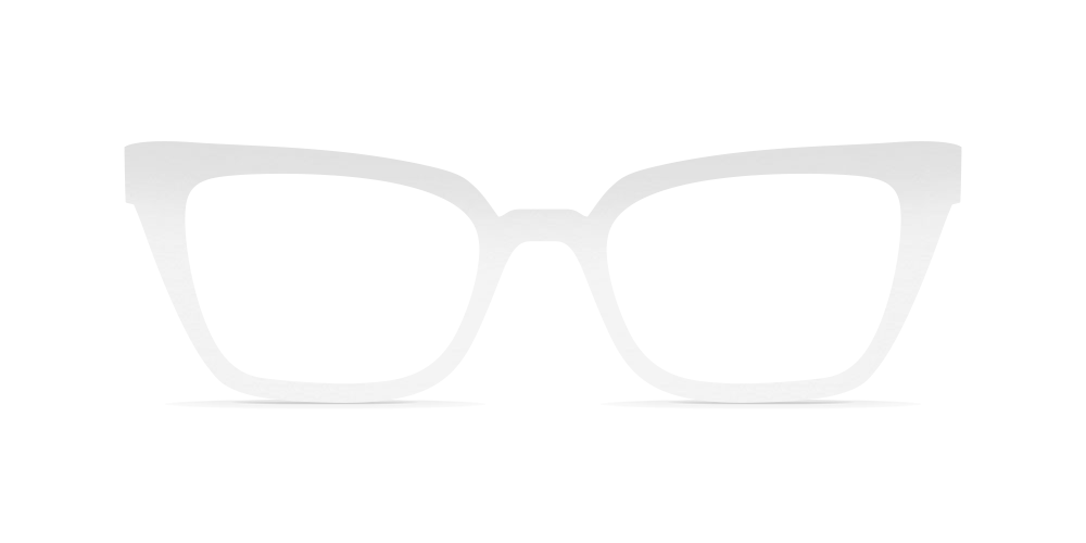 Nina Mûr Maiko eyeglasses in White High Gloss — handcrafted Madrid birch wood frame