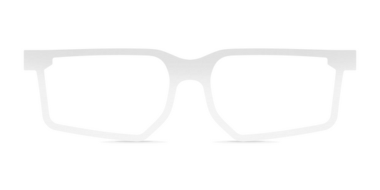 Nina Mûr Francisco eyeglasses in White High Gloss — handcrafted Madrid birch wood frame