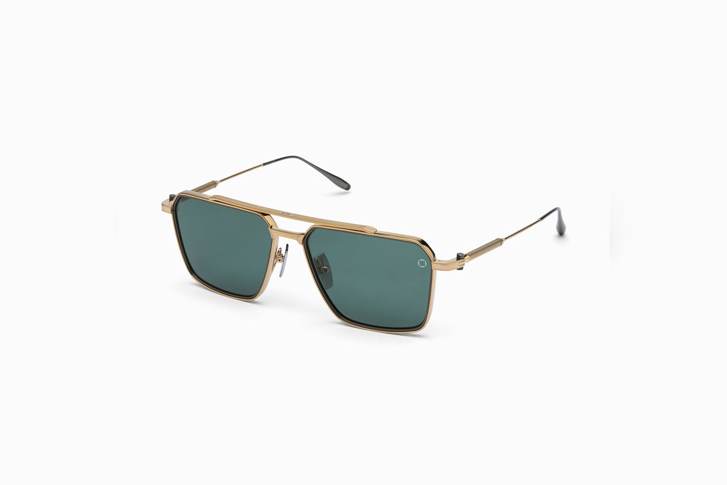 Akoni Telesto 56 Sunglasses Brushed 12k Gold Profile