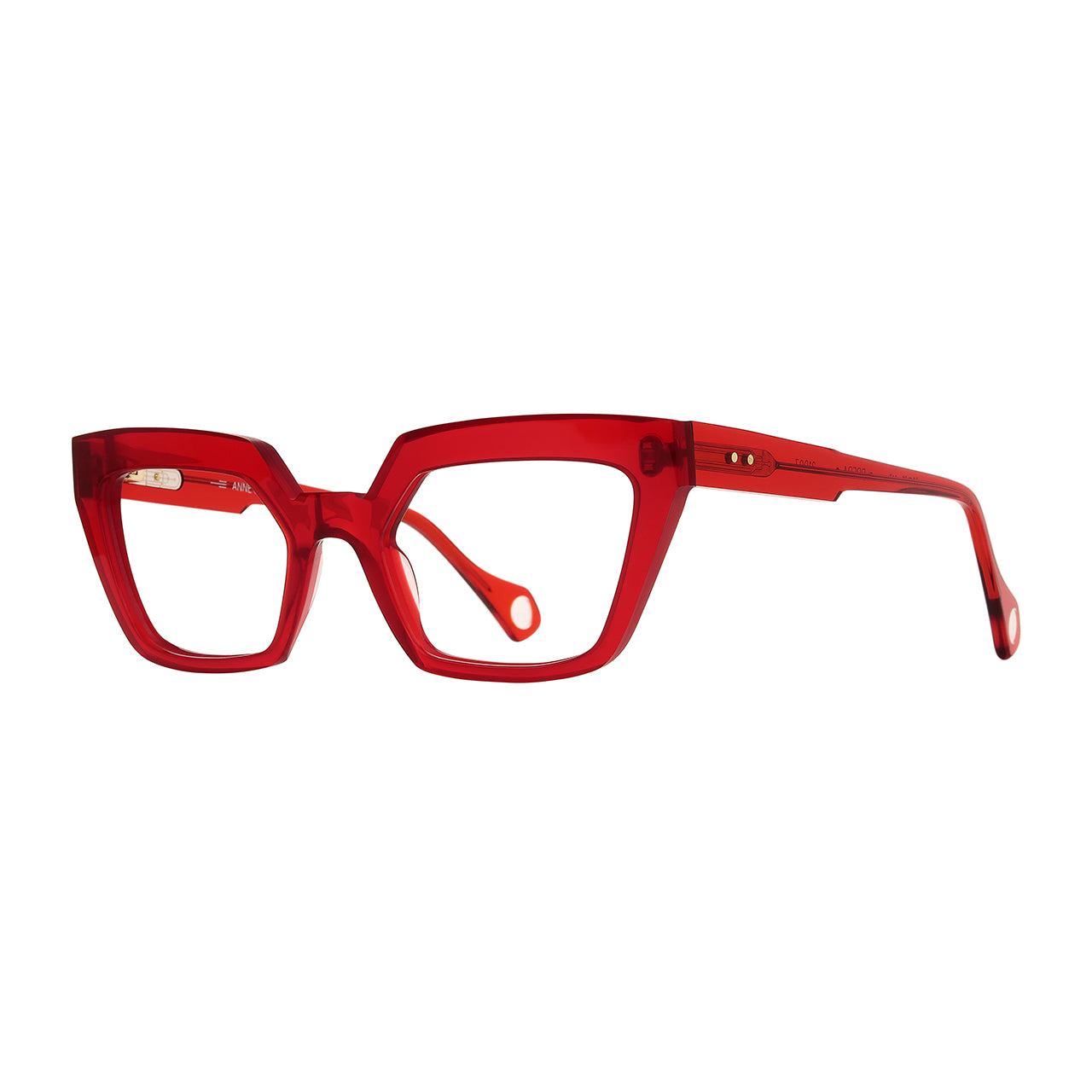 Anne Et Valentin Brera Eyeglasses Red 21D07 Profile at Gazal Eyecare Roswell Atlanta