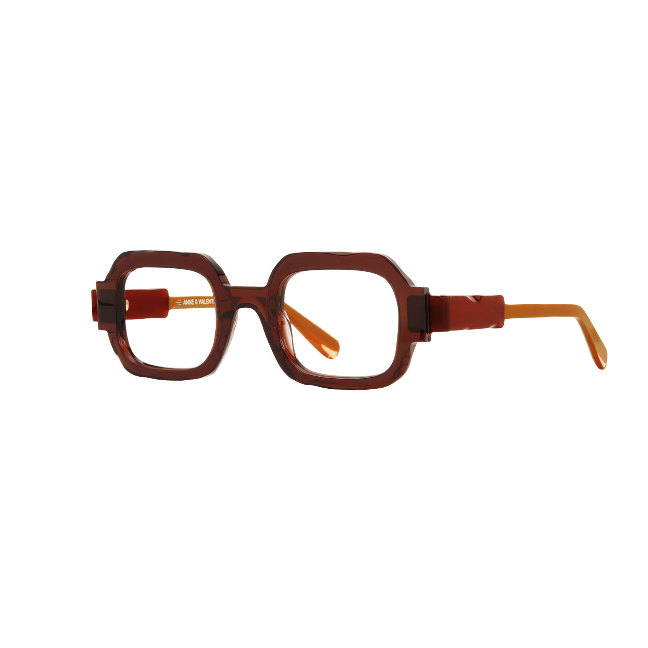 Anne Et Valentin VENZA Eyeglasses Brown 26A41 Side