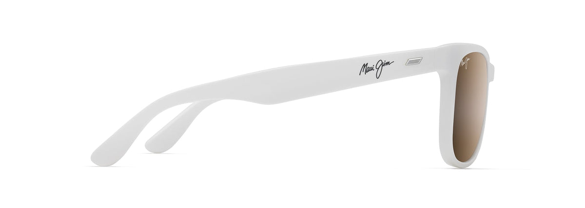Maui Jim Kikonia XL sunglasses in Shiny Solid White, side view