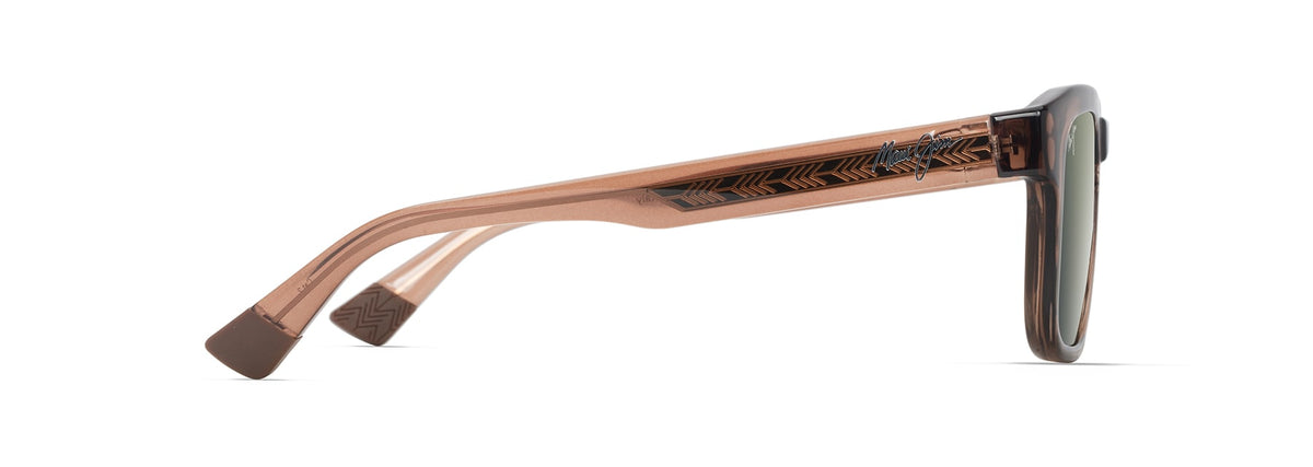 Maui Jim Maluhia sunglasses in Shiny Trans Light Brown, side view
