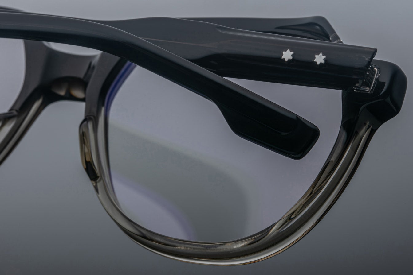 Jacques Marie Mage Shozo Eyeglasses Black Fade JMMHZRX-3R Detail