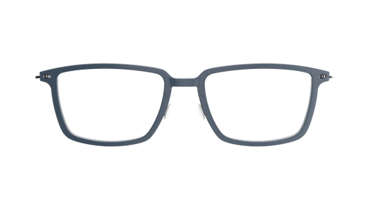 LINDBERG NOW Titanium 6630 eyeglasses, Navy & Silver — front view