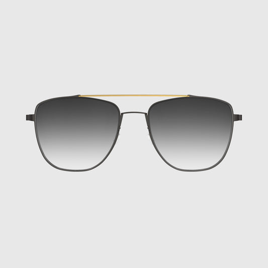LINDBERG Titanium 8910 sunglasses, Gold/Grey — front view