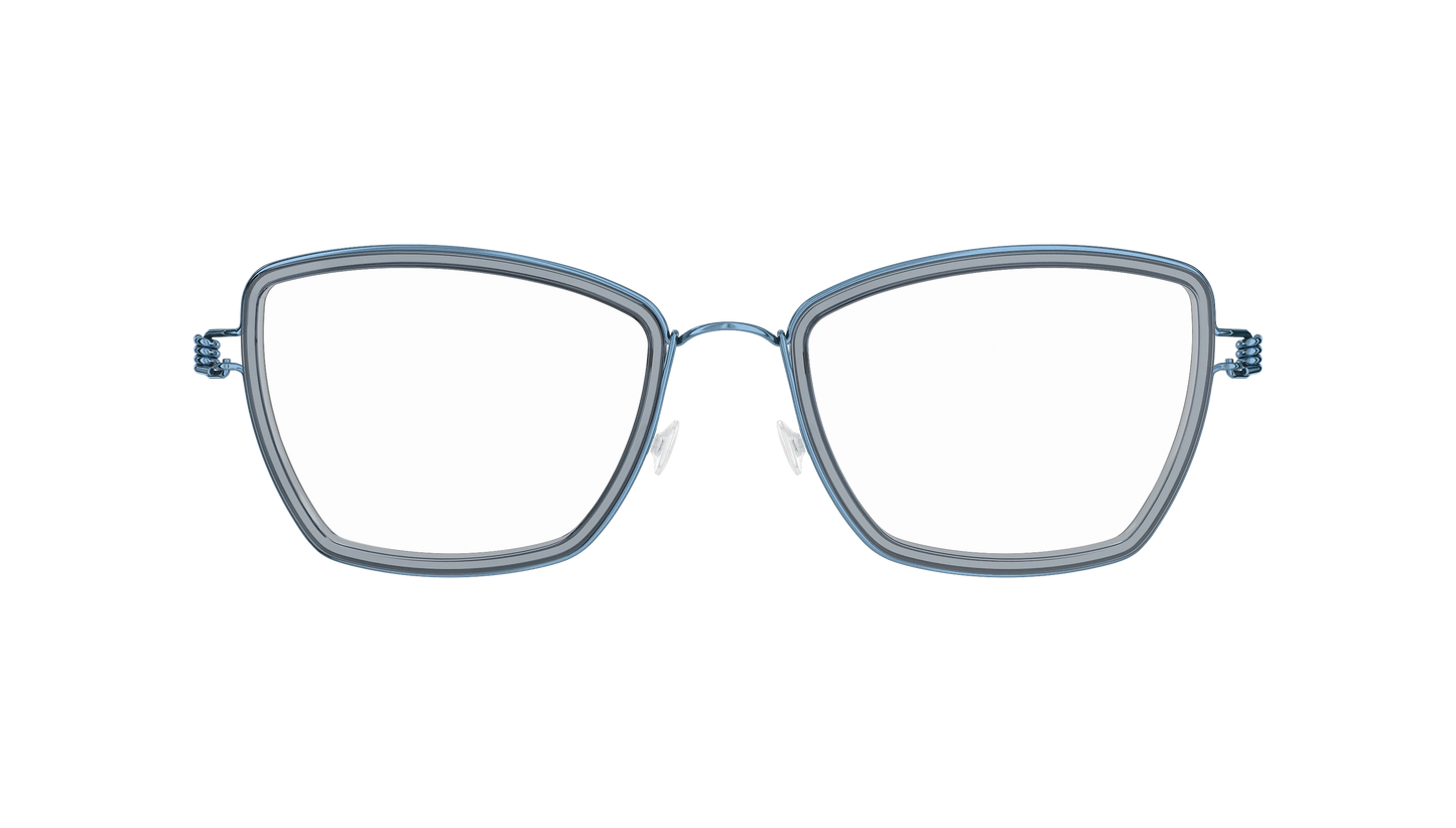Lindberg Air Titanium Rim Karla Eyeglasses Light Blue Inner Rim Grey P20 Temple Basic P20 K290 Front