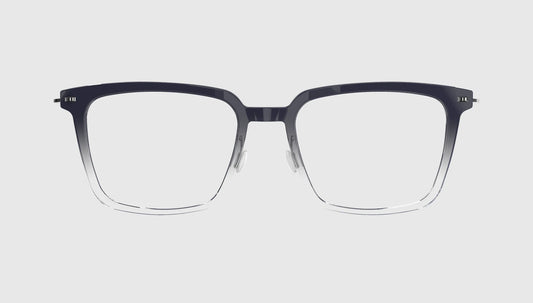 Lindberg NOW Titanium 6639 Eyeglasses Black Fade Charcoal C06 Temple 802 PU16 Front