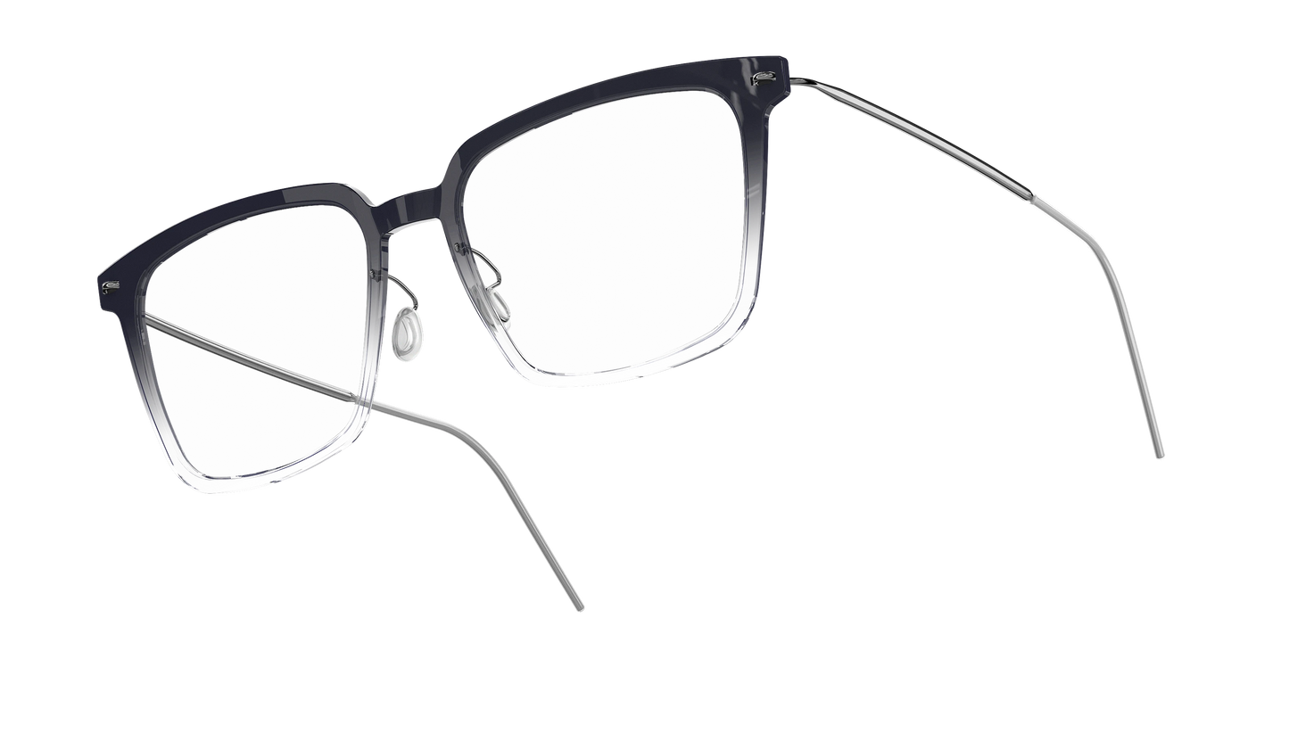 Lindberg NOW Titanium 6639 Eyeglasses Black Fade Silver C06G Temple 804 P10 Side