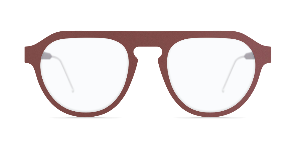 Nina Mur Astur Eyeglasses Ancient Red Wooden Eyewear Front