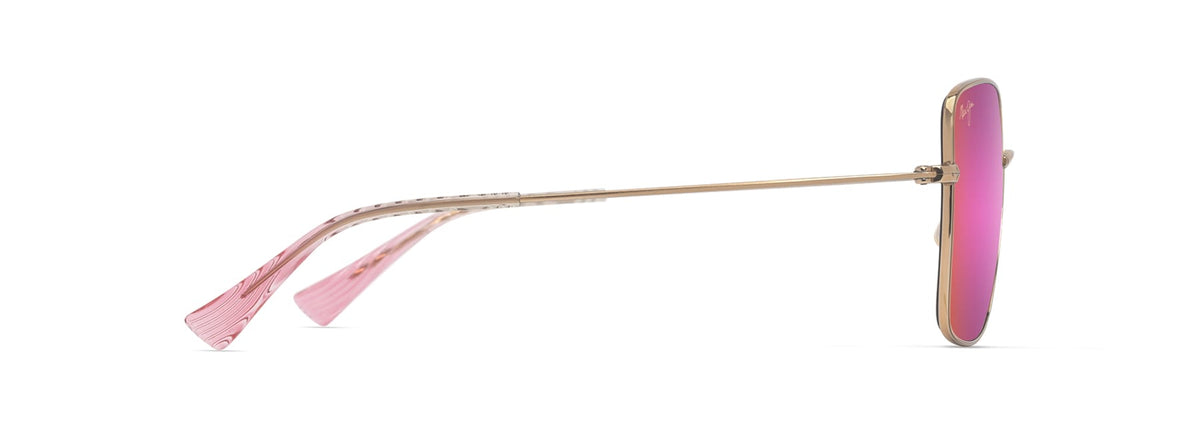 Maui Jim Lipine sunglasses in Shiny Rose Gold, side view