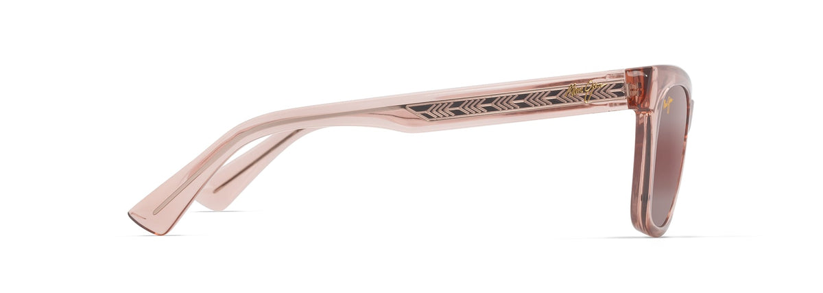 Maui Jim Hiwahiwa sunglasses in Shiny Transparent Antique Pink, side view
