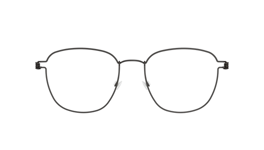 LINDBERG Air Titanium Rim Simon — Black — titanium eyeglasses — front view — official product render