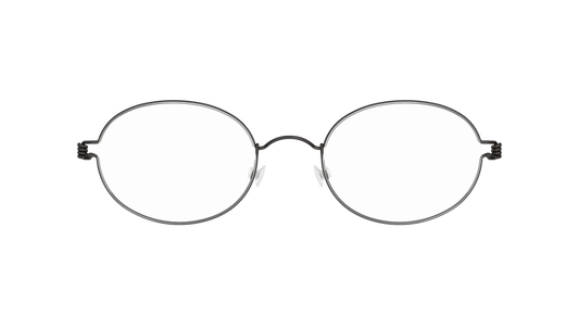 LINDBERG Air Titanium Rim York — Black — titanium eyeglasses — front view — official product render