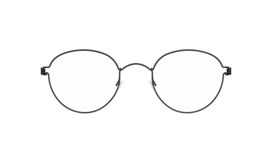 LINDBERG Air Titanium Rim Jackie — Black — titanium eyeglasses — front view — official product render