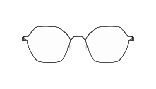 LINDBERG Air Titanium Rim Rui — Black — titanium eyeglasses — front view — official product render