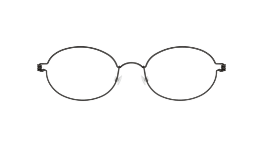 LINDBERG Air Titanium Rim Jaime — Black — titanium eyeglasses — front view — official product render