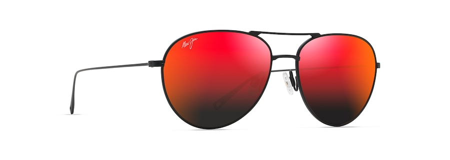 Maui Jim Walaka Sunglasses in BLACK - Angled View