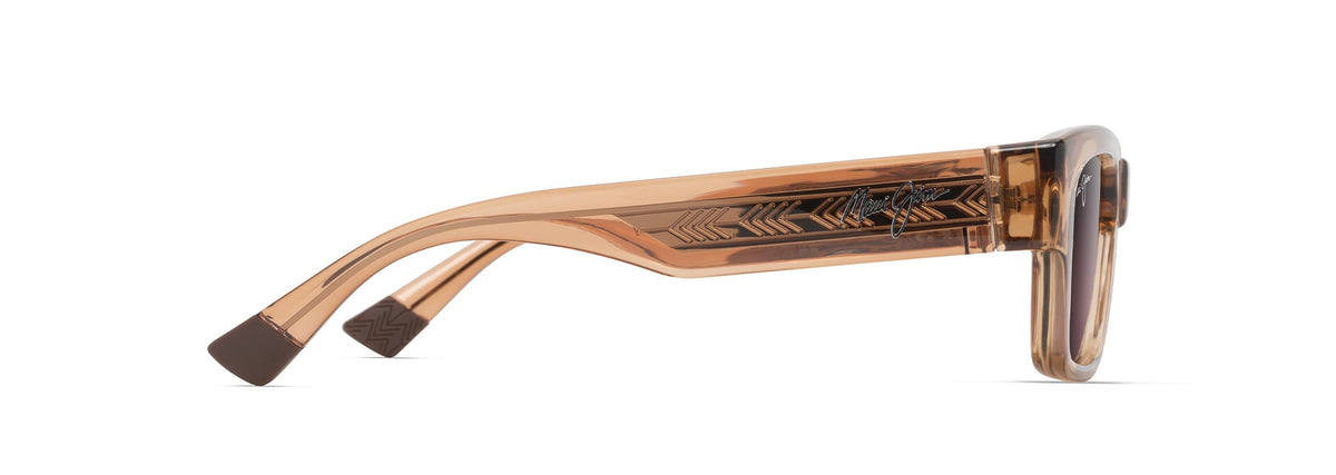 Maui Jim Kenui sunglasses in Shiny Trans Light Pink, side view