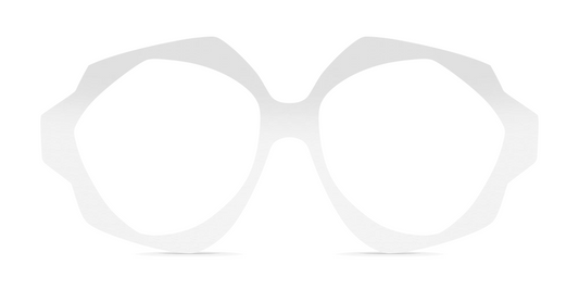 Nina Mûr Jackeline eyeglasses in White High Gloss — handcrafted Madrid birch wood frame