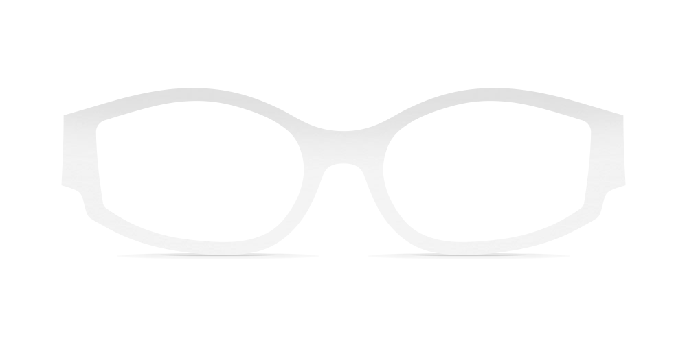 Nina Mûr Lynch eyeglasses in White High Gloss — handcrafted Madrid birch wood frame