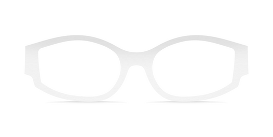 Nina Mûr Lynch eyeglasses in White High Gloss — handcrafted Madrid birch wood frame