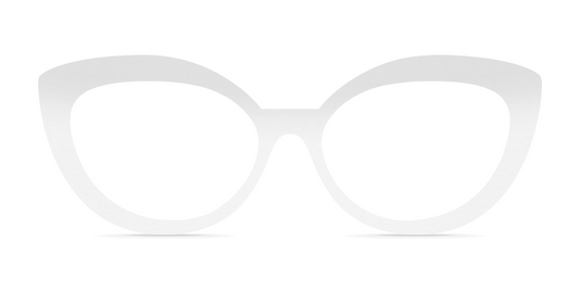 Nina Mûr Valentina eyeglasses in White High Gloss — handcrafted Madrid birch wood frame