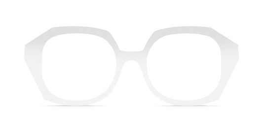 Nina Mûr Frida eyeglasses in White High Gloss — handcrafted Madrid birch wood frame