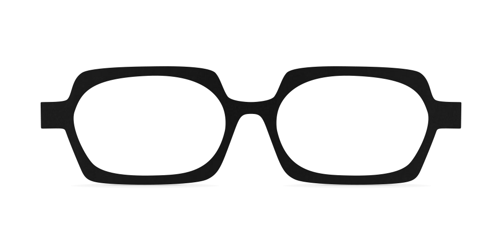 Nina Mûr Luis eyeglasses in Black — handcrafted Madrid birch wood frame