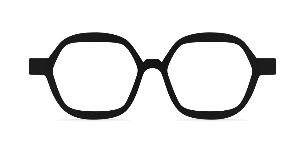 Nina Mûr Simon eyeglasses in Black — handcrafted Madrid birch wood frame