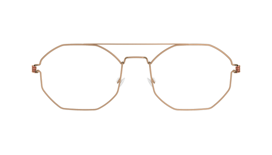 LINDBERG Air Titanium Rim Freddie — matte Taupe rim with Clay temples — titanium eyeglasses — front view — official product render