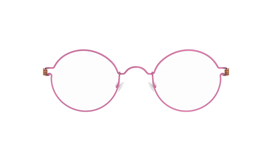 LINDBERG Air Titanium Rim Harley — matte Rose rim with Clay temples — titanium eyeglasses — front view — official product render